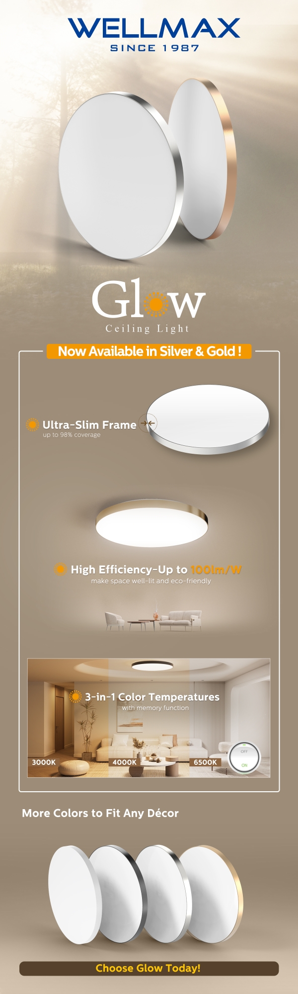 Glow Ceiling Light