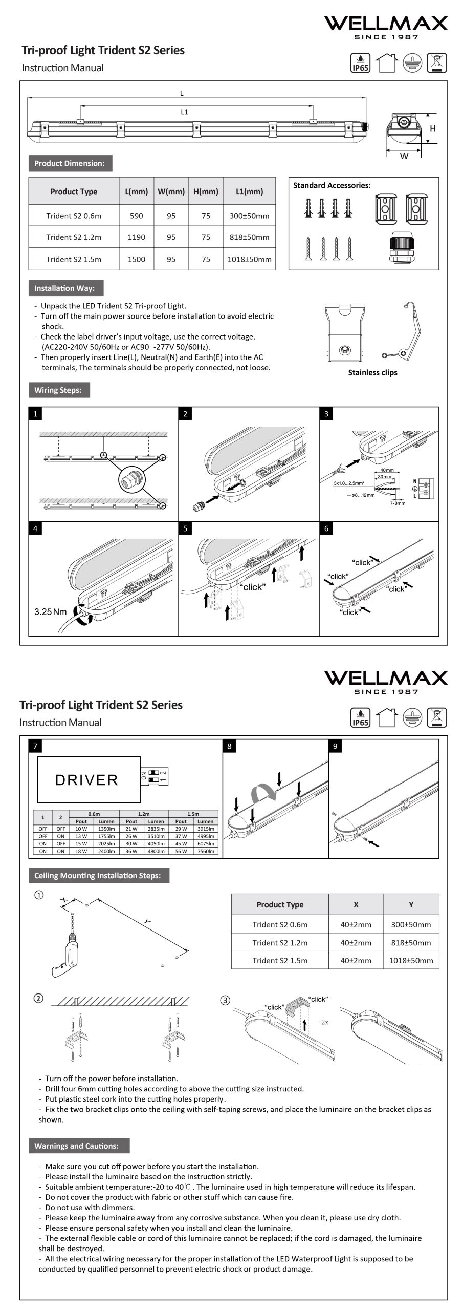Trident S2 Installation Instructions