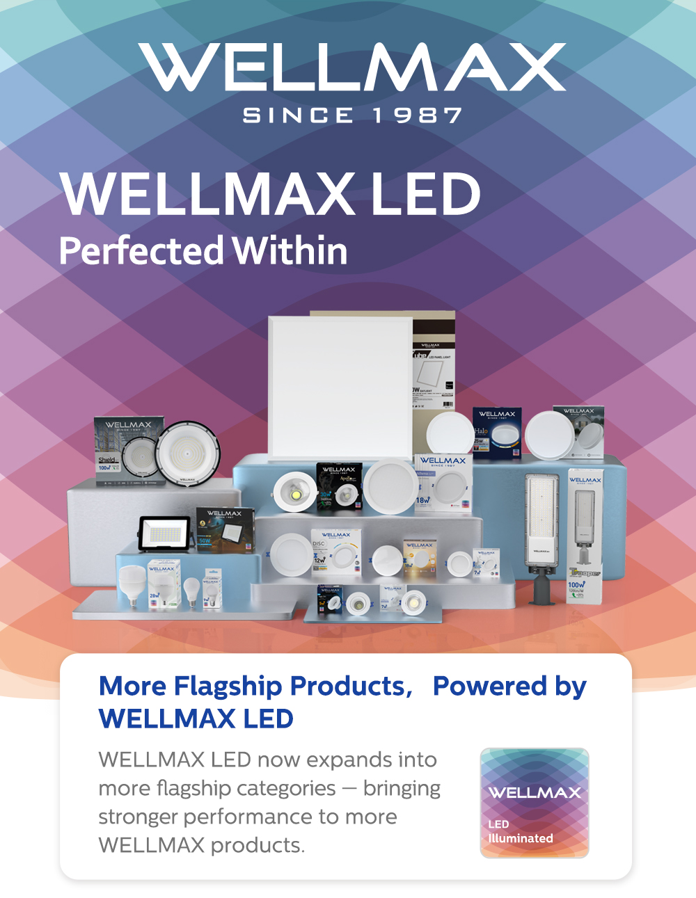 More Flagship Products, Powered by WELLMAX LED.