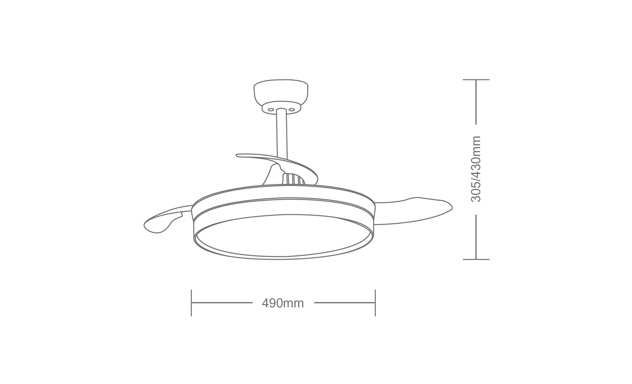 Halo Ceiling Fan Light Description